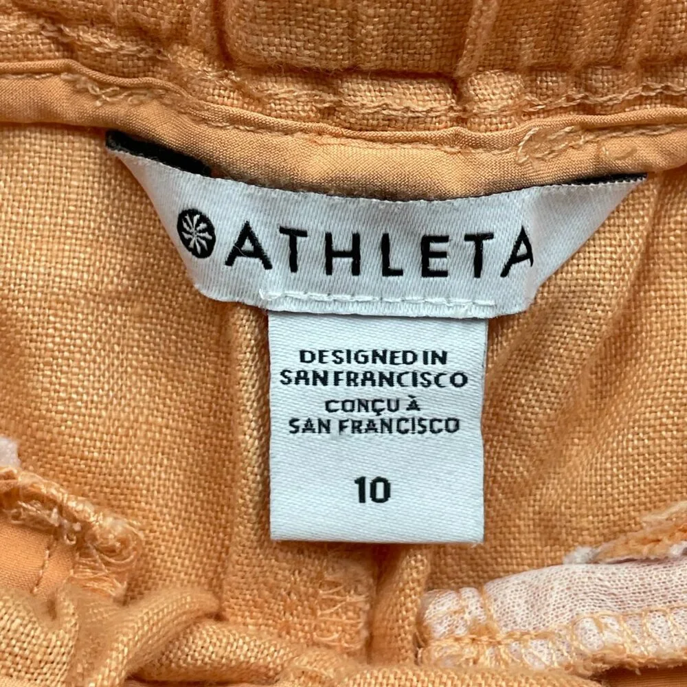Athleta Cabo Linen Jogger Peach Size 10 - Picture 4 of 7